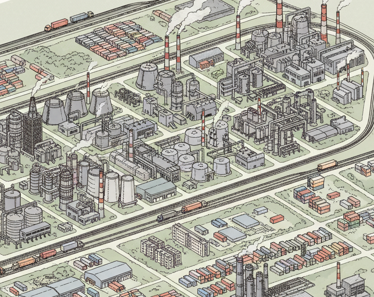 工業専用地域のイメージ図